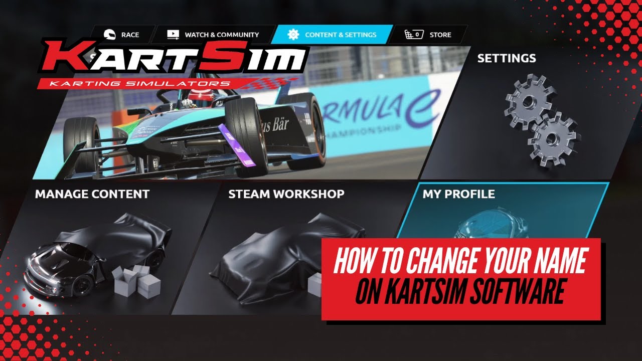 How To Change Your Name on KartSim Software